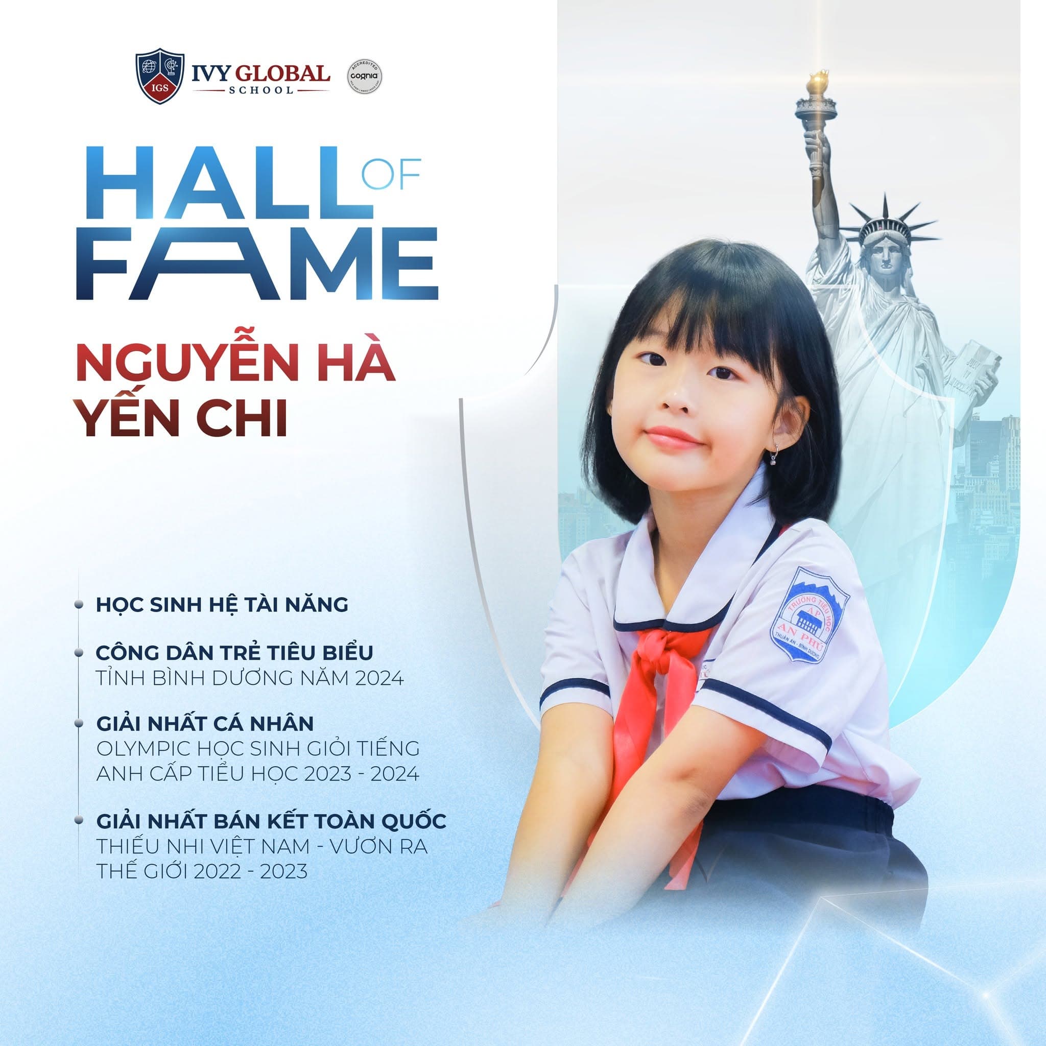 Nguyễn Hà Yến Chi - Gương Mặt Nhỏ Tuổi Nhất Là Công Dân Trẻ Tiêu Biểu Tỉnh Bình Dương Năm 2024